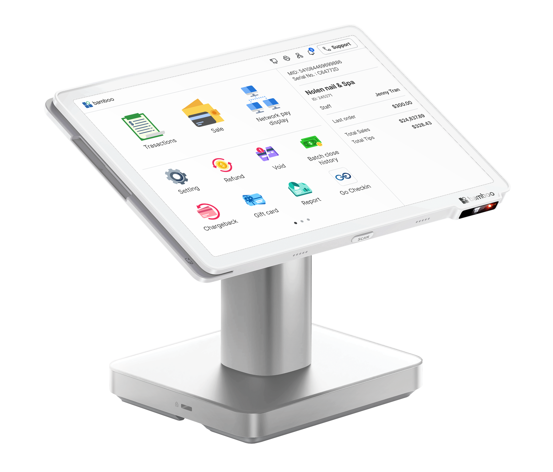 bamboo Flip compact POS terminal